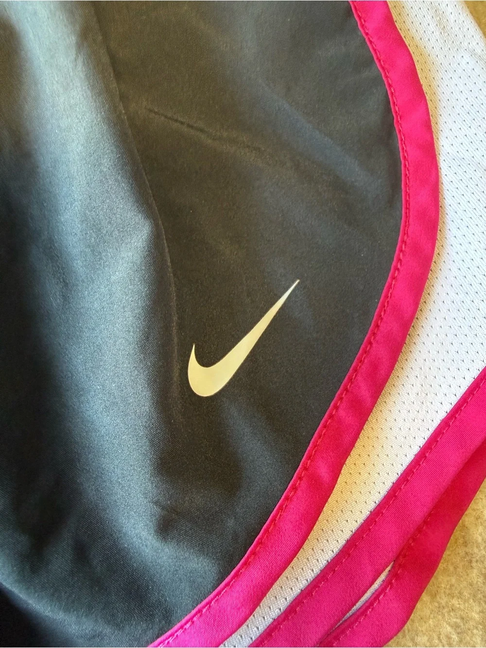 Nike Women’s‎ Black Athletic Shorts with Pink and White Accents